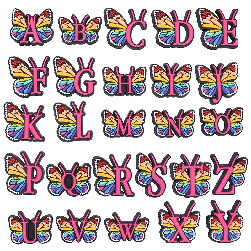 Anime charms wholesale childhood memories colorful butterfly alphabet funny gift cartoon charms shoe accessories pvc decoration buckle soft rubber clog, Equally mixed colors
Anime charms wholesale childhood memories colorful butterfly alphabet funny gift cartoon charms shoe accessories pvc decoration buckle soft rubber clog, Equally mixed colors