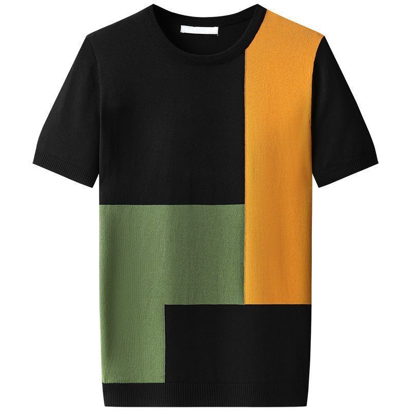 Men's T-Shirts Fashion O-neck printed T-shirt for men's spring oversized casual zipper top loose fitting Korean T-shirt 230410