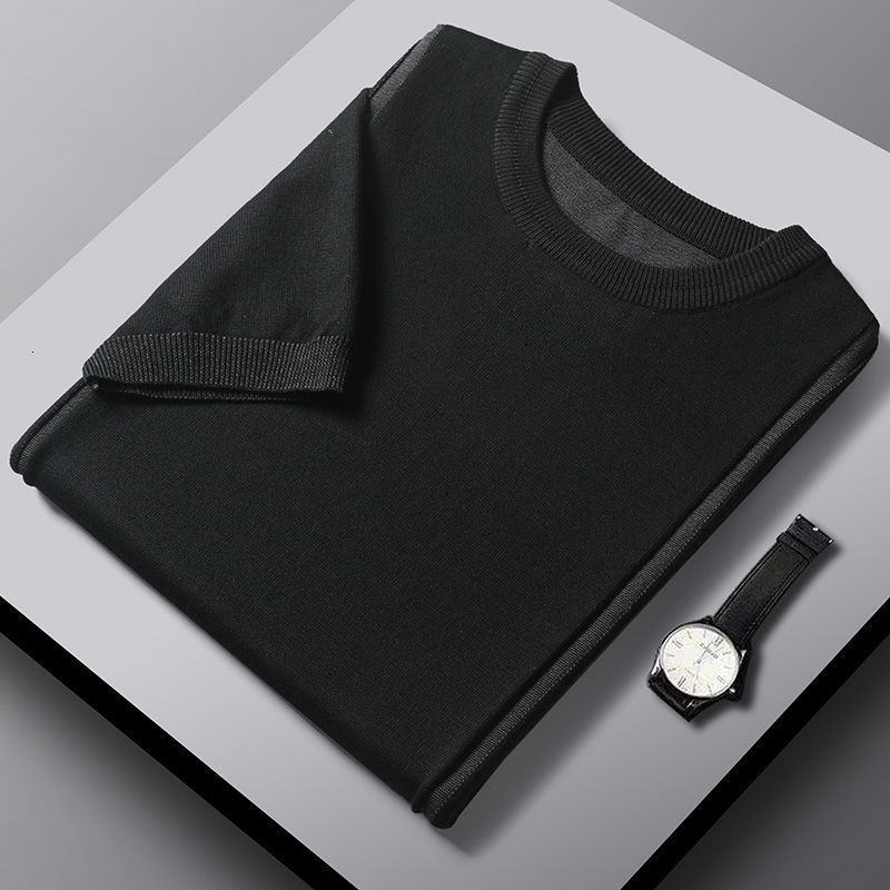 Men's T-Shirts Summer Men's Super Thin Soft Short Sleeve Casual T-shirt Top Men's Business O-Neck Knit Bottom L142 230410