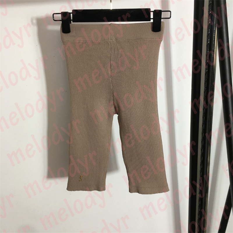 Womens Tight Shorts High Elastic Yoga Pants Metal Letter Summer Breathable Sport Short Trousers