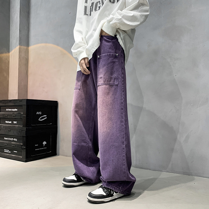 Men's Jeans Purple Wide Jeans for Men Ins Fashion Hip Hop Denim Trousers Vintage Casual Pants Streetwear Oversized Bottoms Male Y2K Clothes 230410
Men's Jeans Purple Wide Jeans for Men Ins Fashion Hip Hop Denim Trousers Vintage Casual Pants Streetwear Oversized Bottoms Male Y2K Clothes 230410