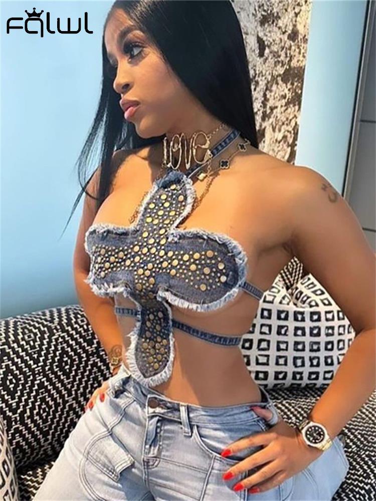 Camisoles Tanks FQLWL Summer Sexy Jeans Bandage Outfit Tops For Women 2023 Backless Sleeveless Patchwork Rivet Cadise Club Blue Causal 230410
Camisoles Tanks FQLWL Summer Sexy Jeans Bandage Outfit Tops For Women 2023 Backless Sleeveless Patchwork Rivet Cadise Club Blue Causal 230410