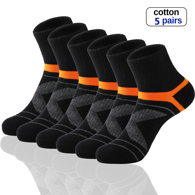 

Men's Socks High Quality 5 Pairs Lot Men Cotton Socks Black Sports Socks Casual Run winter Socks Men Breathable Male Sock Sokken Size3845 230410, 3 dark grey 2 navy