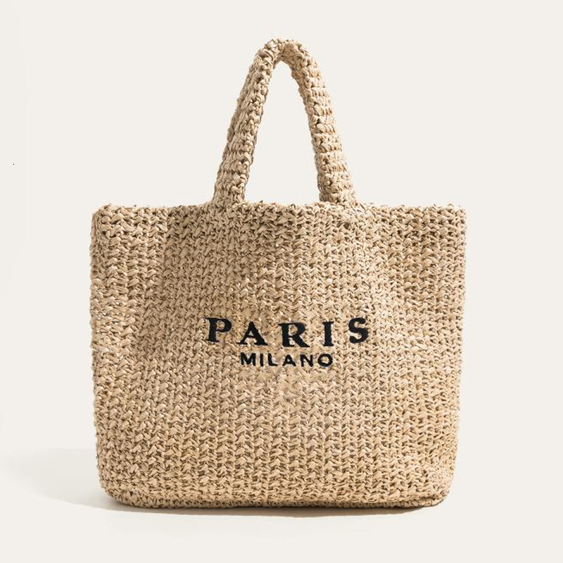Evening Bags Fashion Large Capacity Straw Tote Bag Designer Letters Women Handbags Handamde Woven Summer Beach Bag Casual Bali Big Purse 230410, Khaki
Evening Bags Fashion Large Capacity Straw Tote Bag Designer Letters Women Handbags Handamde Woven Summer Beach Bag Casual Bali Big Purse 230410, Khaki