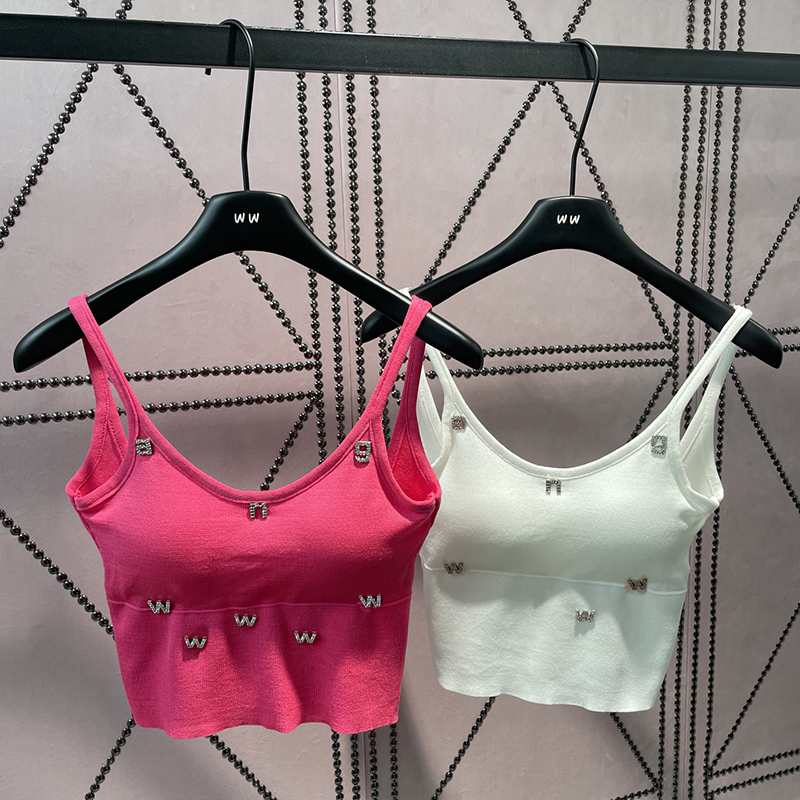 Women Sexy T Shirt Vest Summer Diamond Shirt Camis Strap Designer Girls Shirt Summer Elastic Cotton Tee Shirt, White
Women Sexy T Shirt Vest Summer Diamond Shirt Camis Strap Designer Girls Shirt Summer Elastic Cotton Tee Shirt, White