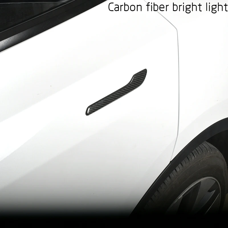 For Tesla Model3 Model Y Real Carbon Fiber Styling Premium Durable Accessories 2017-2023 Car Door Handle Cover Protector Sticker