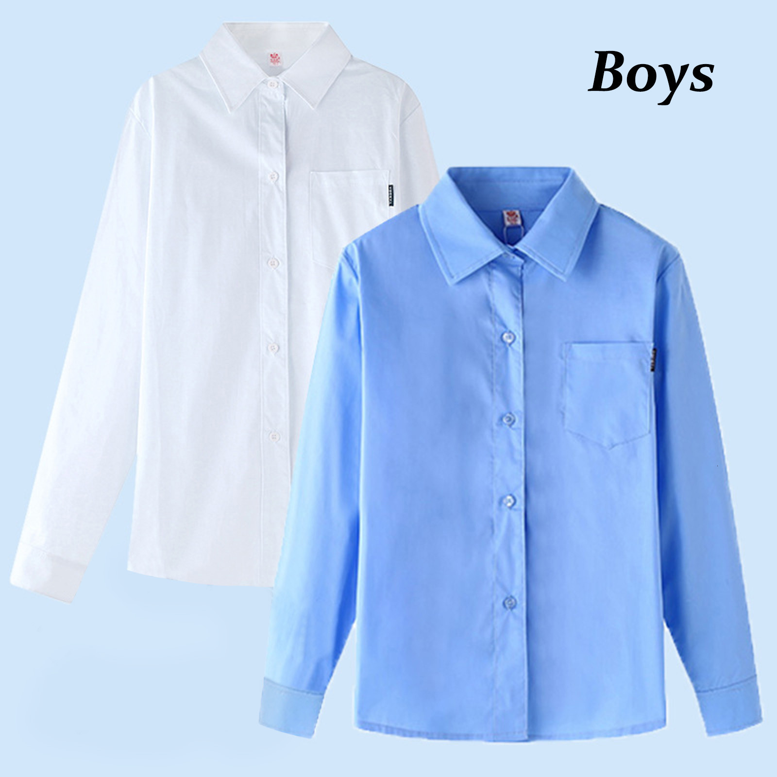 Kids Shirts Boys School Blouse Shirt Long Sleeve White Shirt Sky Blue Formal Blouse Top For Student Ages 4-15 Years Tops Children Clothes 230410
Kids Shirts Boys School Blouse Shirt Long Sleeve White Shirt Sky Blue Formal Blouse Top For Student Ages 4-15 Years Tops Children Clothes 230410