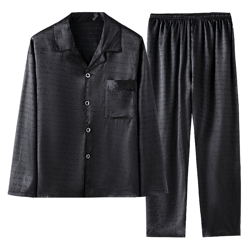 Men's Sleepwear Men's Pajama Set Spring Satin Man Pajamas Set Lapel Buttons Sleepwear Long Sleeve Silk Pajamas for Men Top Pant Leisure 230410, Beige
Men's Sleepwear Men's Pajama Set Spring Satin Man Pajamas Set Lapel Buttons Sleepwear Long Sleeve Silk Pajamas for Men Top Pant Leisure 230410, Beige