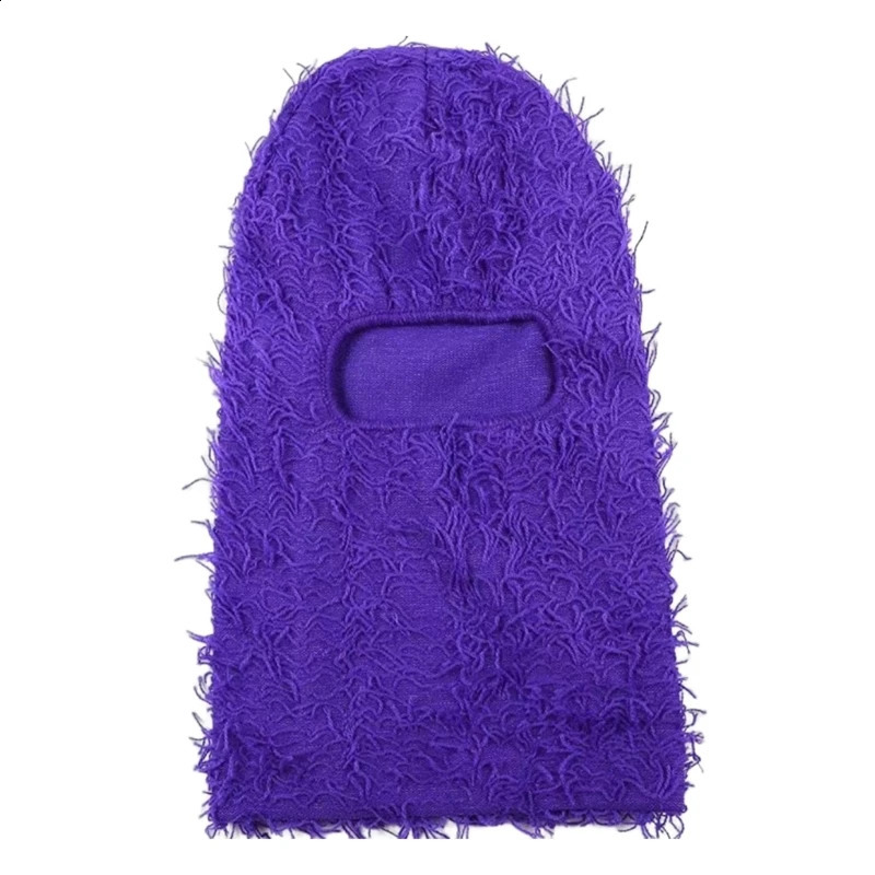 Beanie/Skull Caps Knit Distressed Balaclava Distressed Knitted Full Face Ski Mask Ski Balaclava Fuzzy Balaclava Camouflage Balaclava 231109