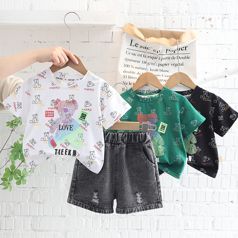 Toddler Newborn Baby Boys Kids Clothes Set Fashion Printed Cartoon Bear T-shirt Shorts Summer Infant Baby Boy Clothing Set, Black
Toddler Newborn Baby Boys Kids Clothes Set Fashion Printed Cartoon Bear T-shirt Shorts Summer Infant Baby Boy Clothing Set, Black