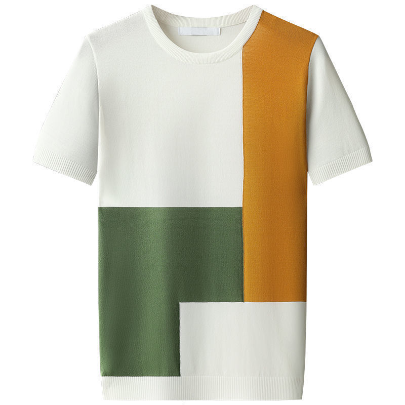 Men's T-Shirts Fashion O-neck printed T-shirt for men's spring oversized casual zipper top loose fitting Korean T-shirt 230410