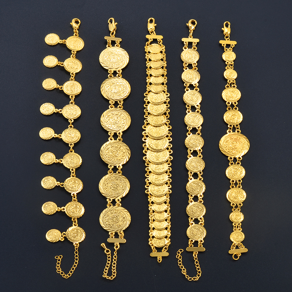 Charm Bracelets nniyo Gold Plated Coin Bangle Women Girls African Jewelry Dubai Middle East Arab Bridal Ornament 271207 230410
Charm Bracelets nniyo Gold Plated Coin Bangle Women Girls African Jewelry Dubai Middle East Arab Bridal Ornament 271207 230410