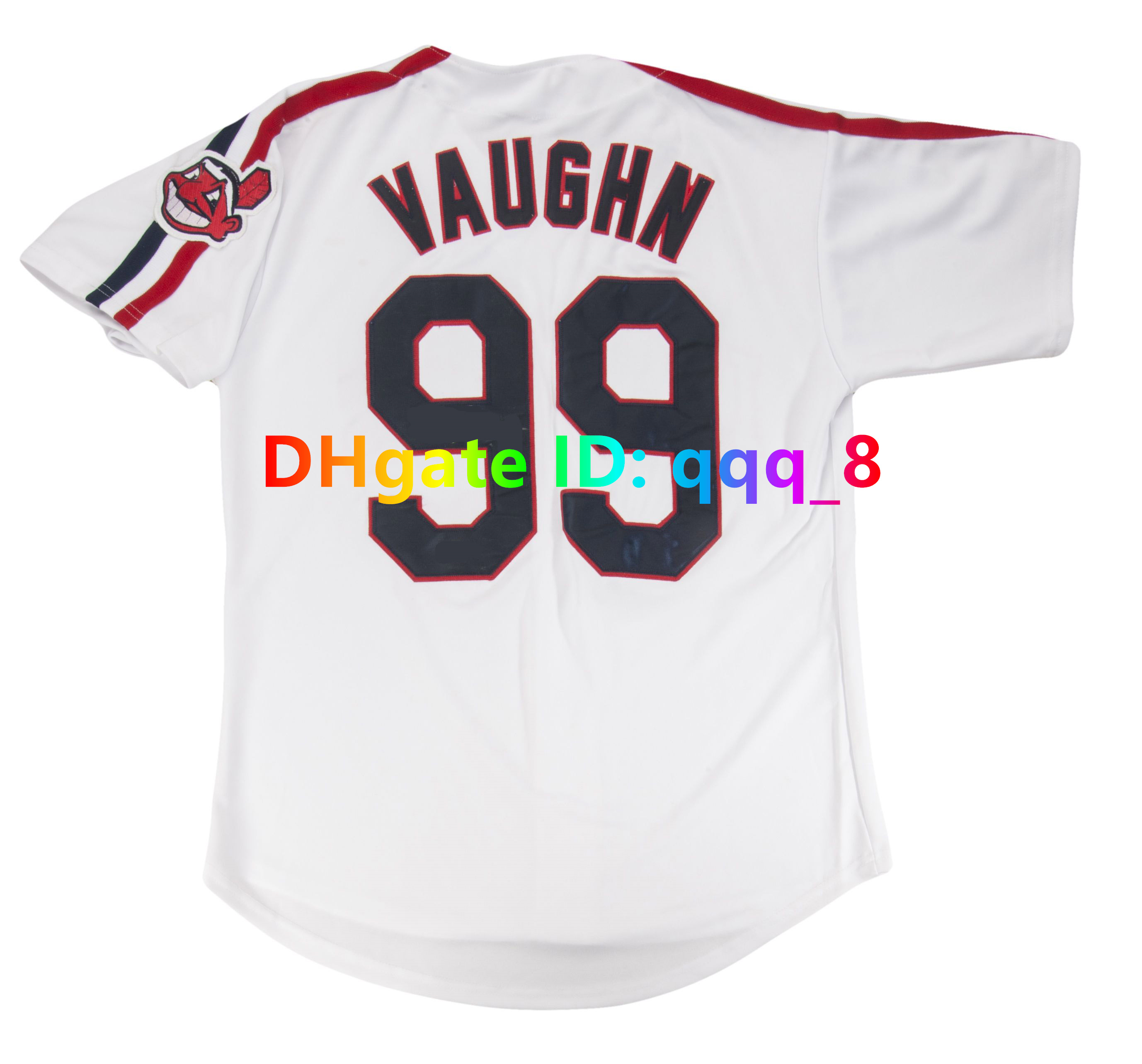Manny Jim Thome Indians Ricky Vaughn Throwback Baseball Jersey 1995 World Series Jose Ramirez Kenny Lofton Albert Belle Frank Robinson Vizquel Size S-