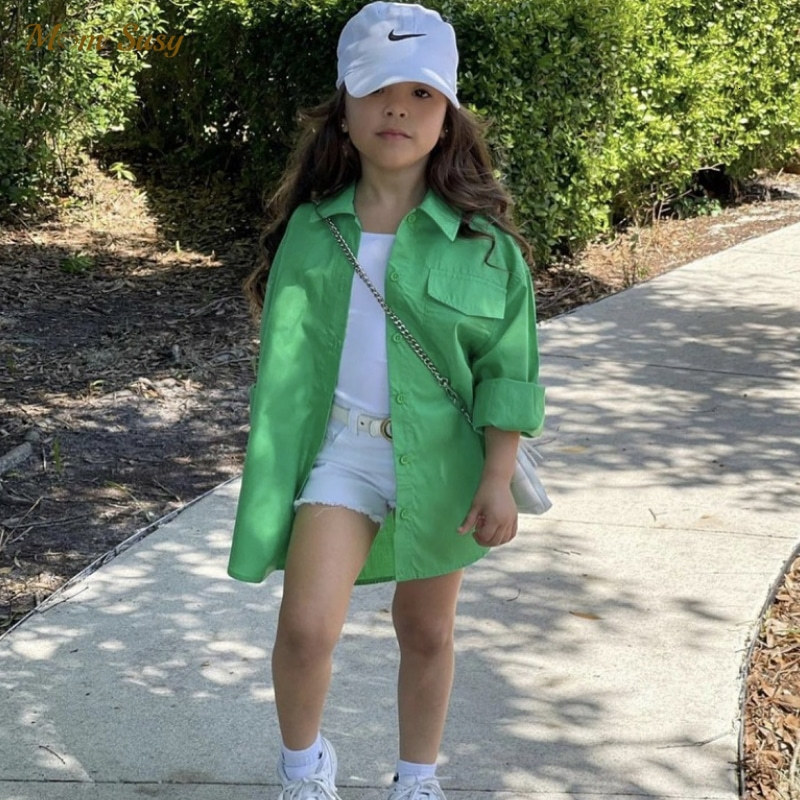 Kids Shirts Fashion Baby Girl Boy Shirt Long Loose Infant Toddler Child Blouses Outfit Oversized Spring Autumn Summer Baby Clothes 1-12Y 230410, Green
Kids Shirts Fashion Baby Girl Boy Shirt Long Loose Infant Toddler Child Blouses Outfit Oversized Spring Autumn Summer Baby Clothes 1-12Y 230410, Green