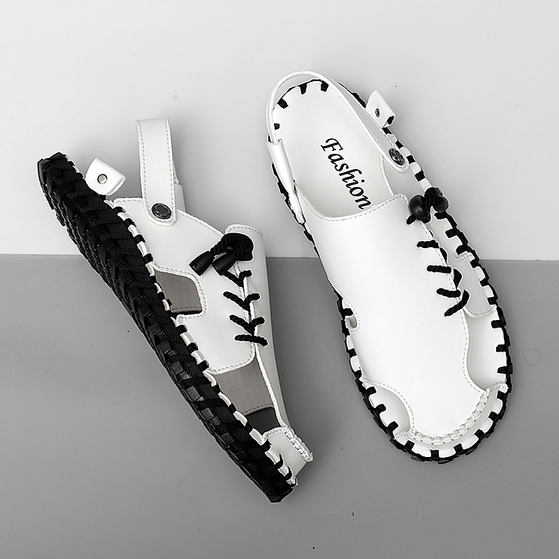 Sandals Comfy Leather Mens Summer Beach Shoes Men Outdoor Lightweight Casual Breathable Soft Flats Male Slippers 230410, Black
Sandals Comfy Leather Mens Summer Beach Shoes Men Outdoor Lightweight Casual Breathable Soft Flats Male Slippers 230410, Black