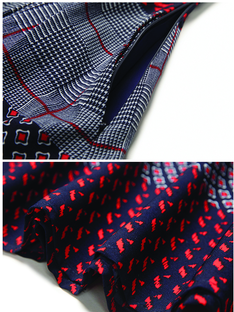 Casual Dresses SB9447 OLOMM NF7004E Women's Long Sleeve Dress Vintage Print Large Swing Dress Color Lock Long Dress 230410