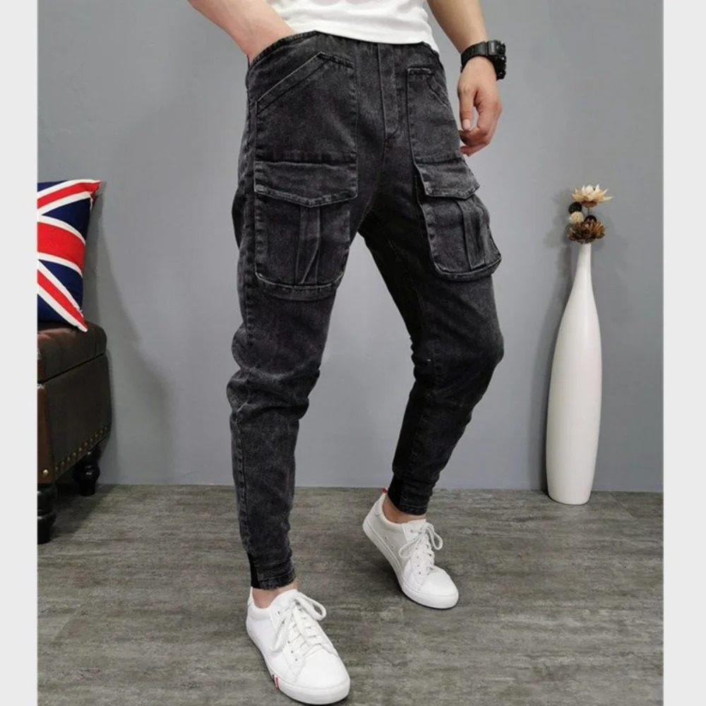 Men's Jeans Cargo Pants Men's High Street Hip-hop Personality Trendy Overalls Casual Pants Jeans Man baggy pants fitting Trousers y2k 231110