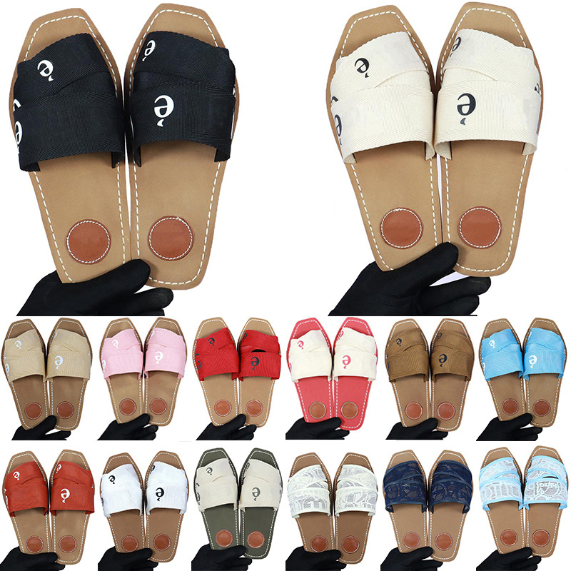 Designer Woody sandals womens Mules flat slides Light tan beige white black pink lace Lettering Fabric canvas slippers summer outdoor shoes for women, Irem#7
Designer Woody sandals womens Mules flat slides Light tan beige white black pink lace Lettering Fabric canvas slippers summer outdoor shoes for women, Irem#7