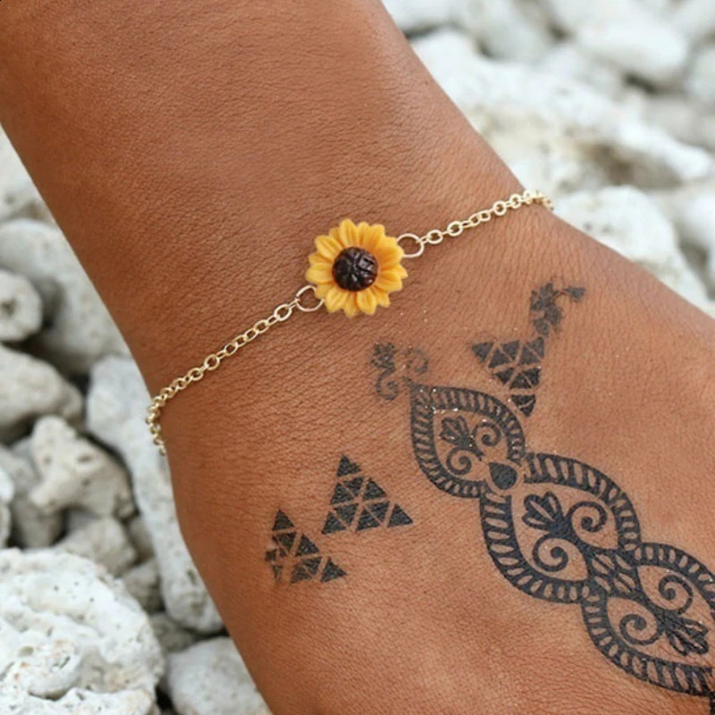 Stud 35pcsset Pendant Necklaces Earring Bracelet Ring Set Sunflower Jewelry Summer Fashion Women Accessories 231109