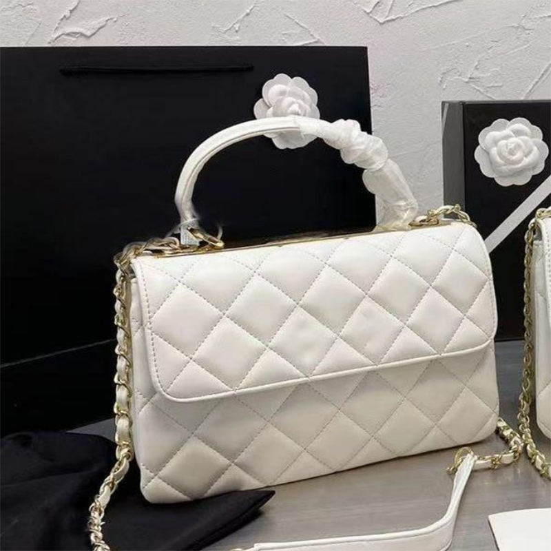 Brand Handbag Classic 3 Size Crossbody Bag Authentic Handheld Leather Belt with Serial Number Women's Fashion