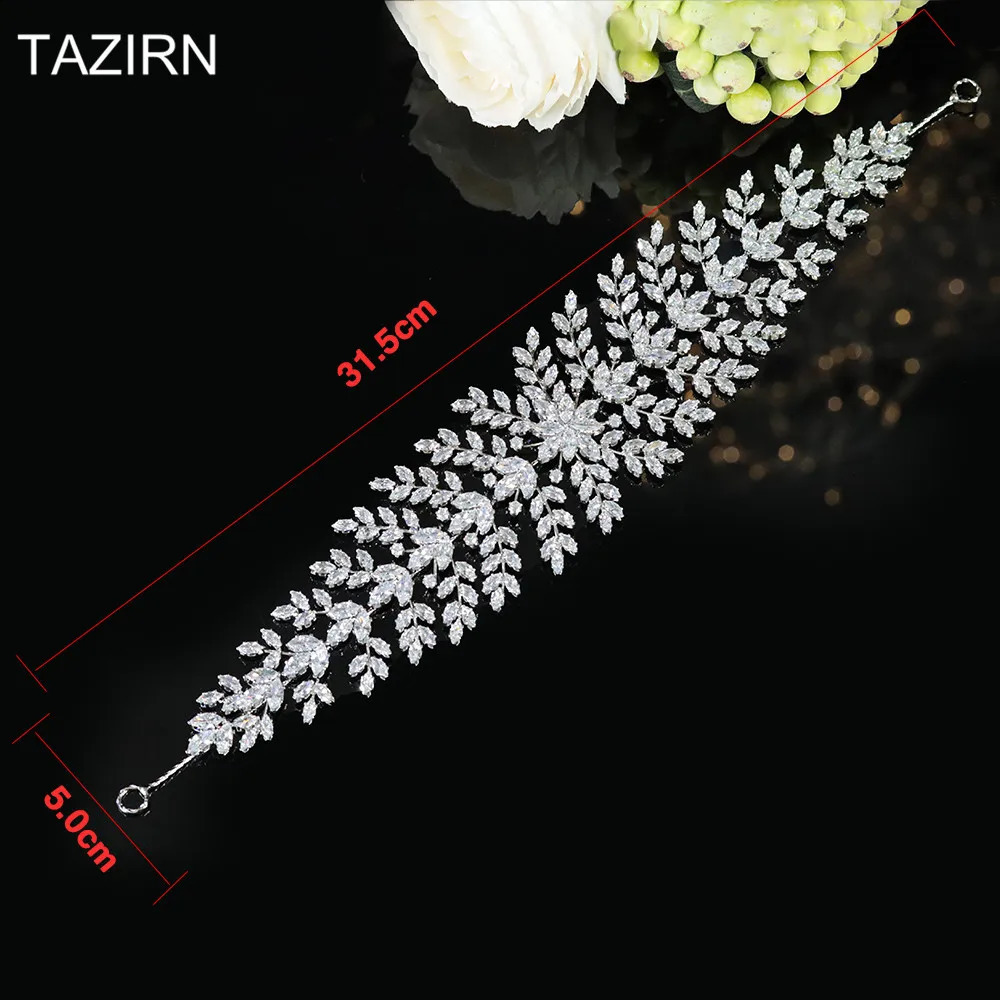 Headbands Soft Zircon Hairbands for Wedding Birthday Headwear CZ Tiaras Bride Headband Hair Jewelry Party Headpieces Women Hair-Hoop 231102