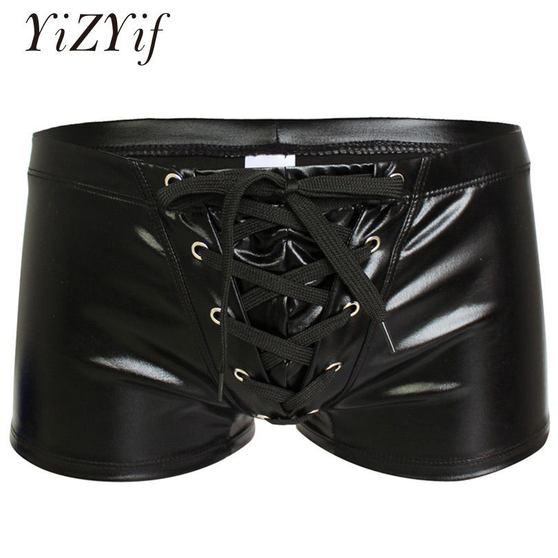 Underpants YiZYiF Sexy Men Boxer Short Fetish Underwear Panties Shiny Patent Leather Exotic Drawstring Metallic Boxer Shorts Swimwear Beach 230410, Blue
Underpants YiZYiF Sexy Men Boxer Short Fetish Underwear Panties Shiny Patent Leather Exotic Drawstring Metallic Boxer Shorts Swimwear Beach 230410, Blue