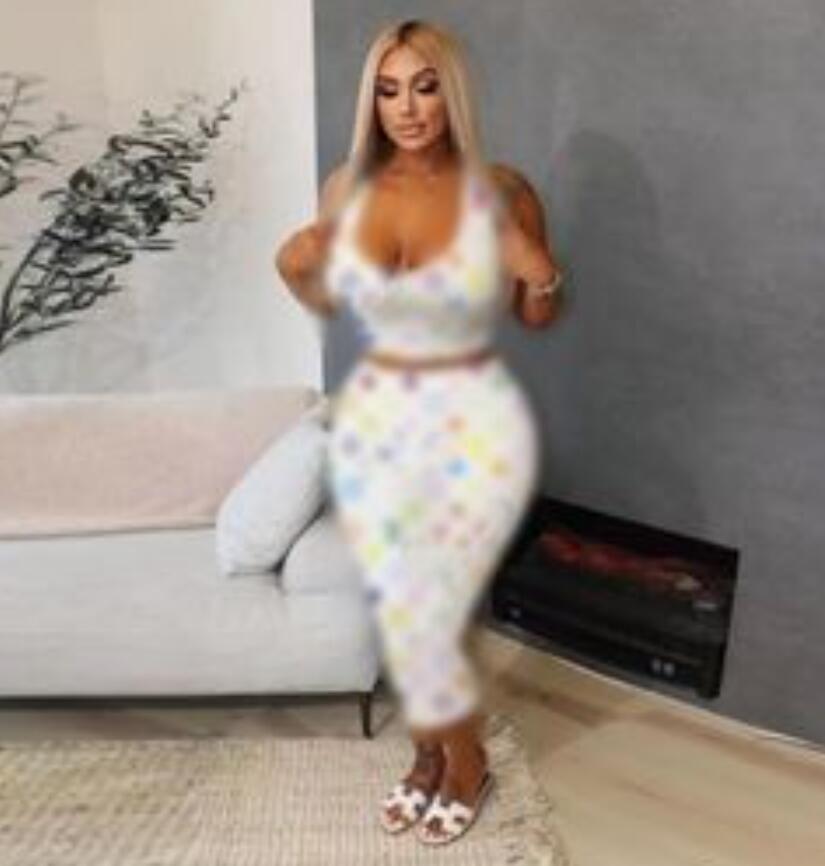 V-Neck Dress For Women 2023 Summer Female Dresses Designer Casual Black/White Sexy 2 Pieces Suit Clothing
