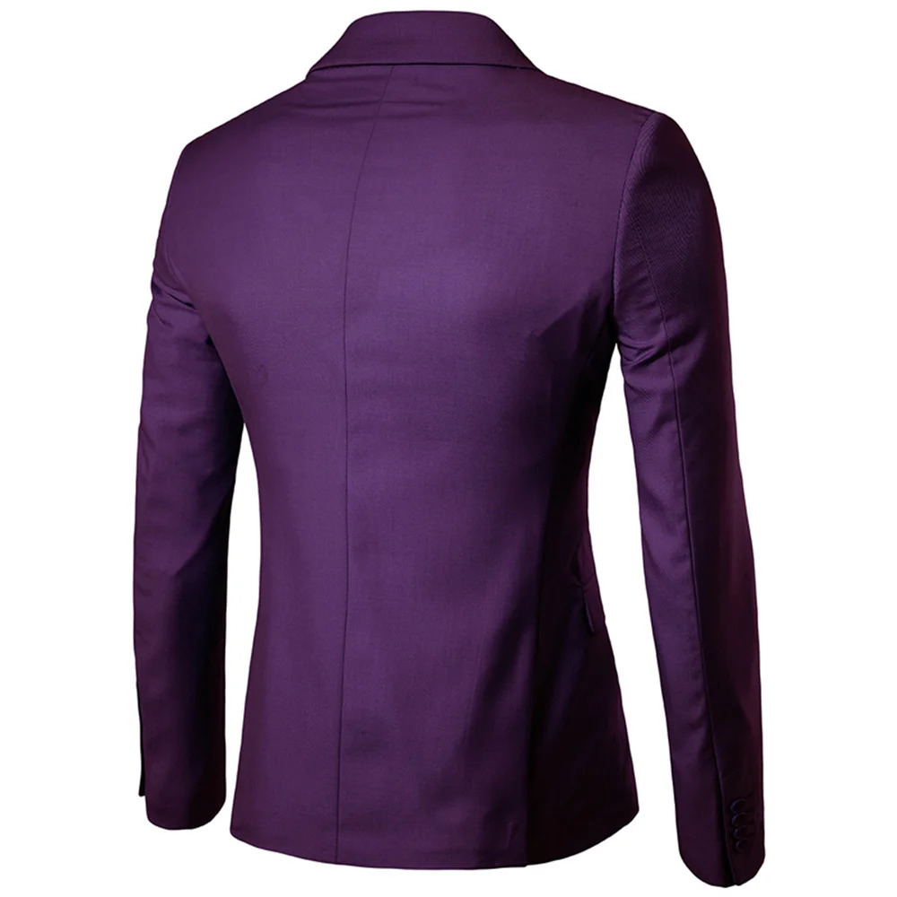 Men's Suits Blazers Elegant Jacket Blazer Male Suit in Men's Purple One Button Slim Fit Suit Blazer Formal Wedding Business Tuxedo Blazer 23