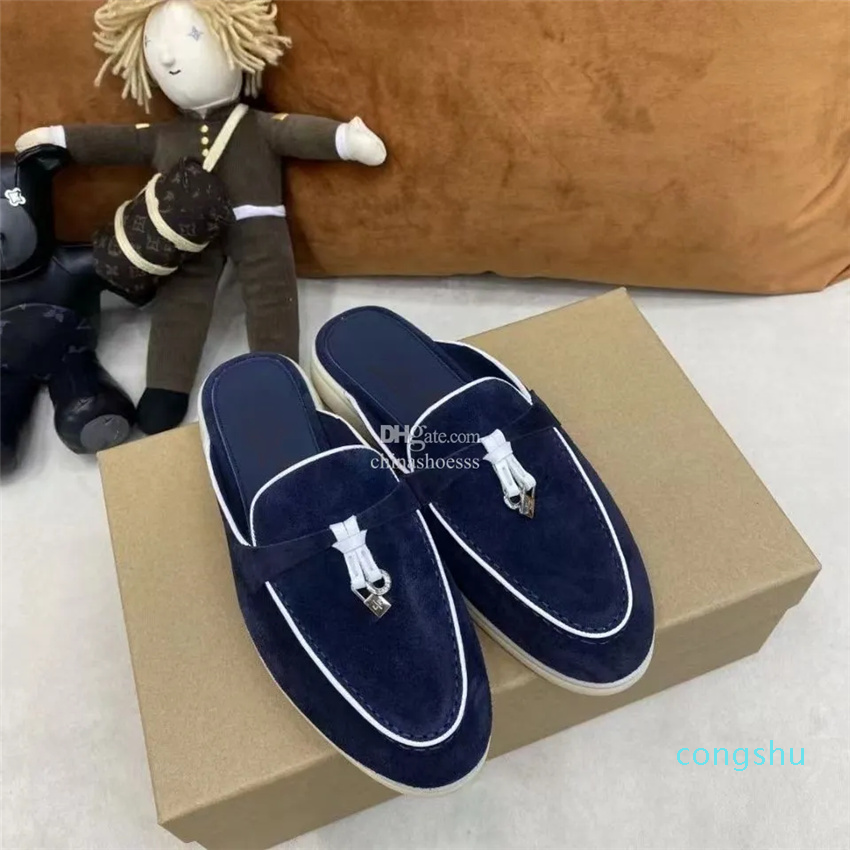 LP PIANA Men Shoes Charms Embellished Walk Suede Half tow Loafers Couple Genuine Leather Casual slip on flats for Women Sports Dress shoe 35-46
LP PIANA Men Shoes Charms Embellished Walk Suede Half tow Loafers Couple Genuine Leather Casual slip on flats for Women Sports Dress shoe 35-46