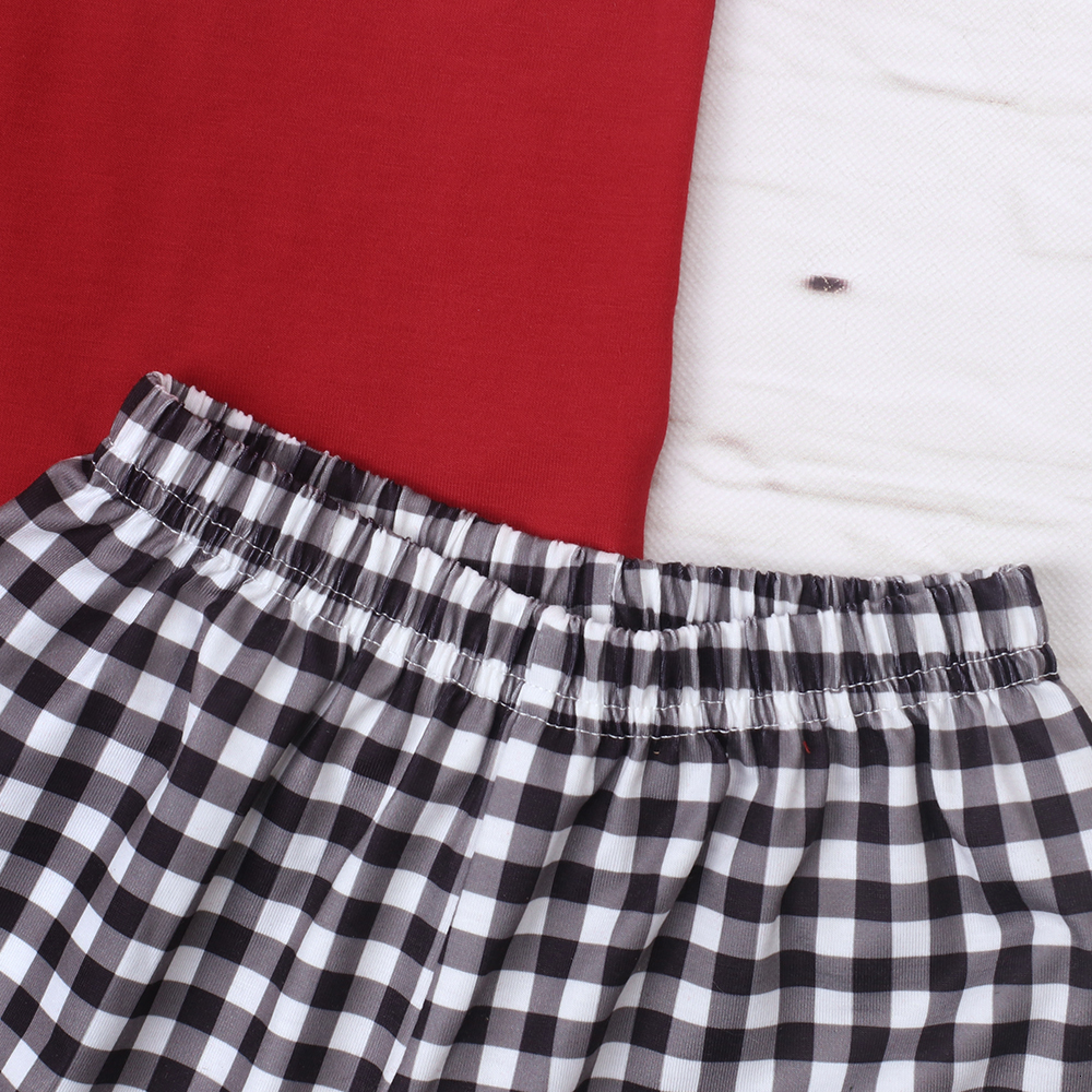 Clothing Sets Return to School Baby Boys' Clothing Red Embroidery Set Baseball Casual Short Sleeve Top Gym Shorts Set 1-8 Years Old 230410