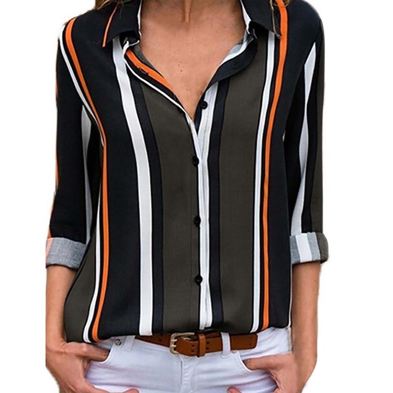 Women' Blouses & Shirts Spring Woman Long Sleeve Stripe Shirt Tops Casual Skinny Lady Slim Lapel Down-Collar BlousesWomen
Women' Blouses & Shirts Spring Woman Long Sleeve Stripe Shirt Tops Casual Skinny Lady Slim Lapel Down-Collar BlousesWomen