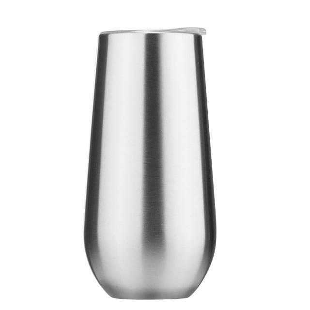 6oz egg cup Champagne wine glass Stemless Stainless Steel tumbler With Lid Mini Kids Unbreakable tumblers Vacuum Insulated Egg Cups XJY67