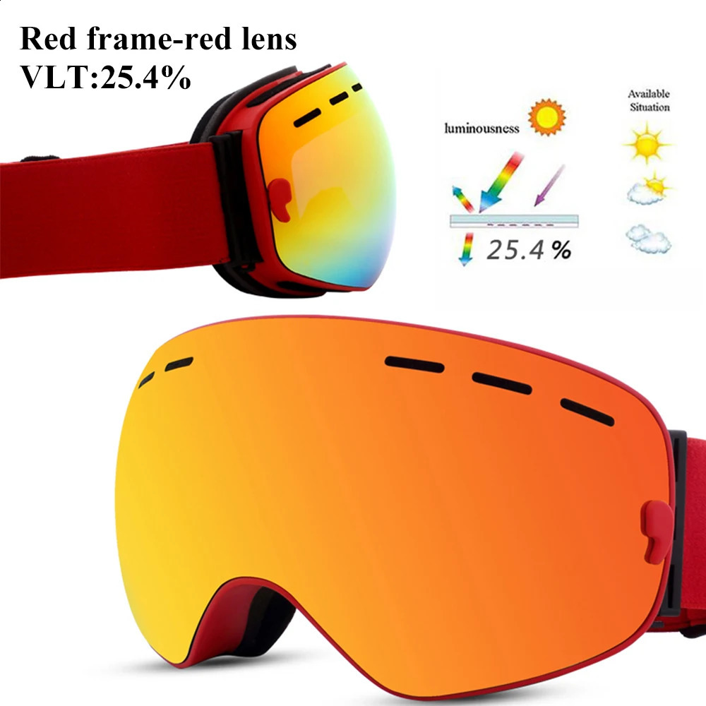 Ski Goggles Double Layers UV400 Anti fog Winter Outdoor Sport Eyewear Glasses Skiing Mask Snowboard Men Women Snow 231109