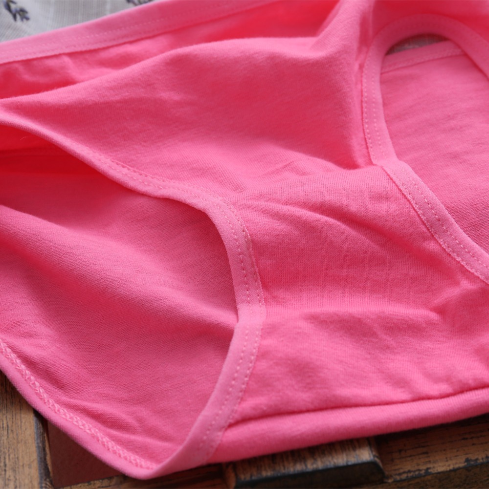 Women's Panties 10 Solid Color Sexy Women's Cotton Blend Underwear Women's Direct Transport Knitted Fabric # 230410