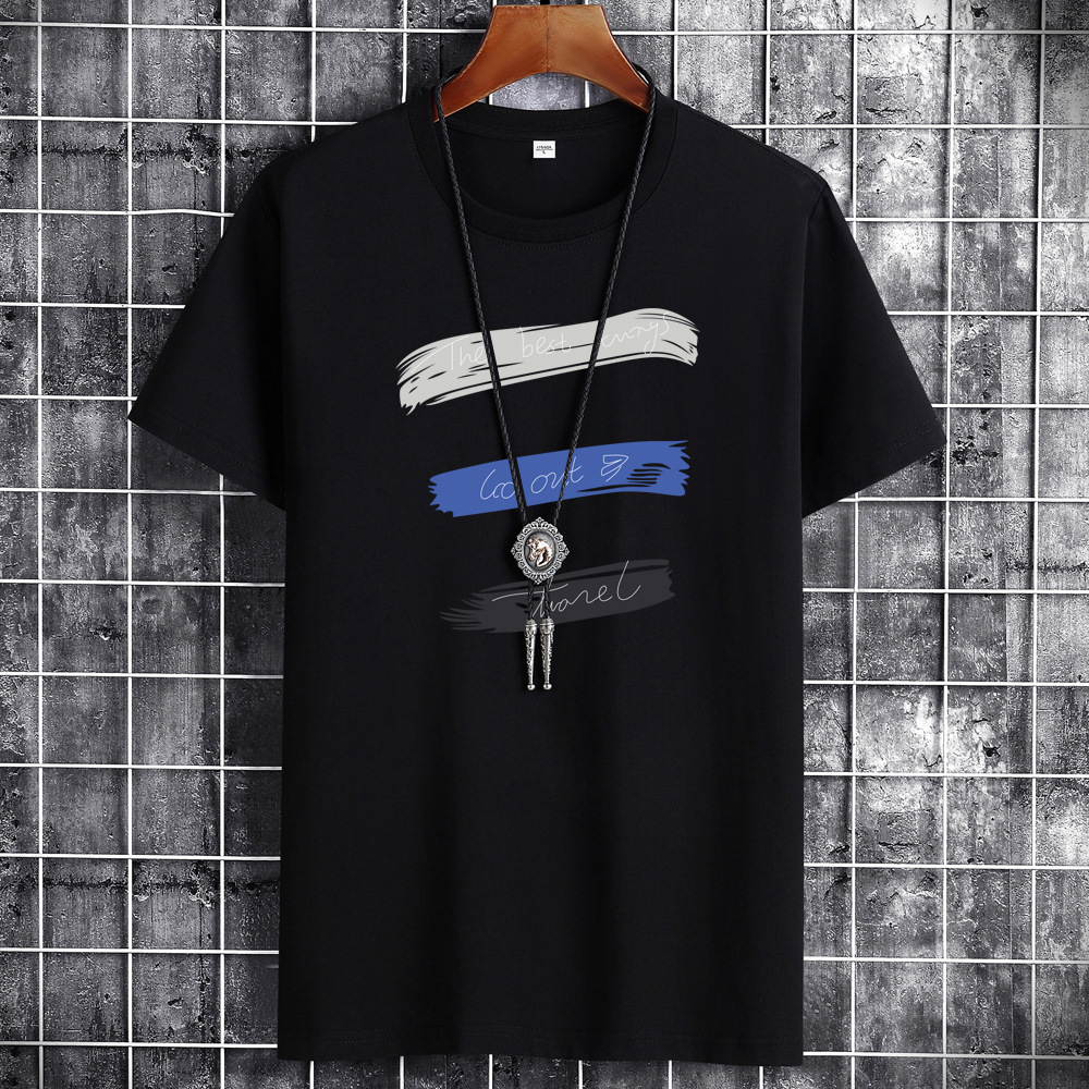 Men's T-Shirts JFUNCY Summer Men's Top Plus Size S-6XL Loose Short Sleeve Breathable Cotton Men's T-shirt Colorful Print Men's Cas