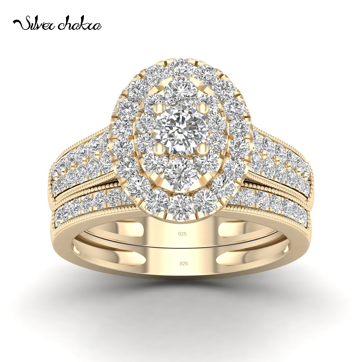 With Side Stones 2PCS Diamond Couple Rings Set Woman Wedding Engagement Sterling Silver Ring Shining Luxury 5A Zircon 14k Gold Classic Jewelry 230410
With Side Stones 2PCS Diamond Couple Rings Set Woman Wedding Engagement Sterling Silver Ring Shining Luxury 5A Zircon 14k Gold Classic Jewelry 230410