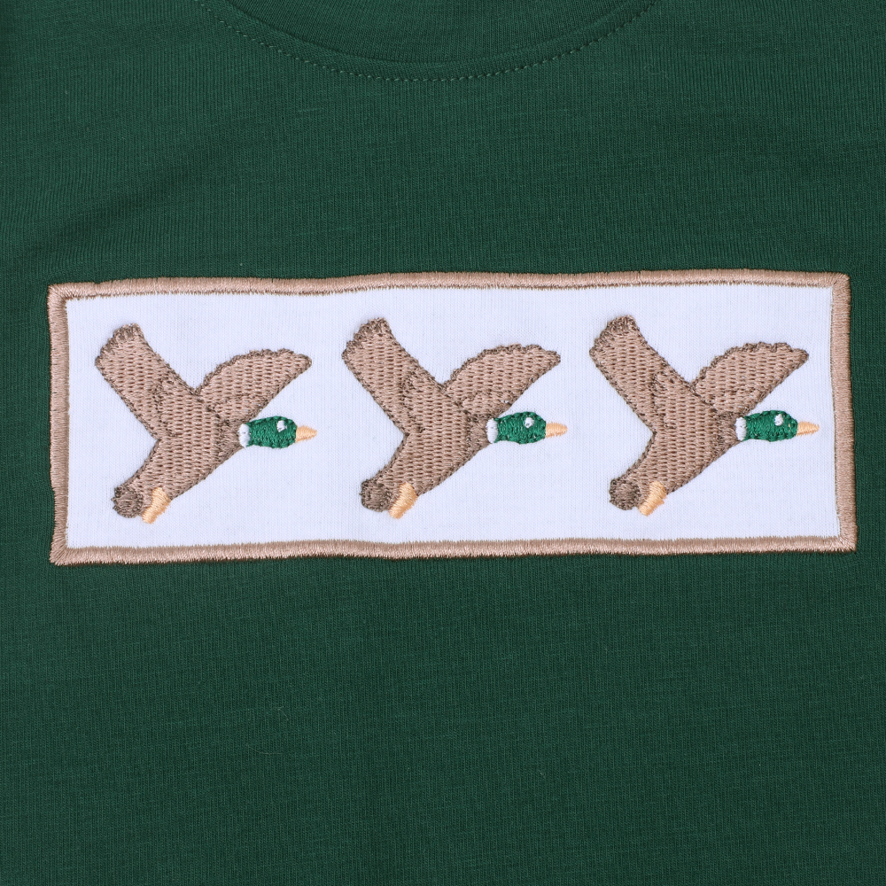 Clothing Sets Summer 2-piece baby boy set cute casual fashion cartoon bird embroidered green T-shirtshorts boutique children's clothing 230410