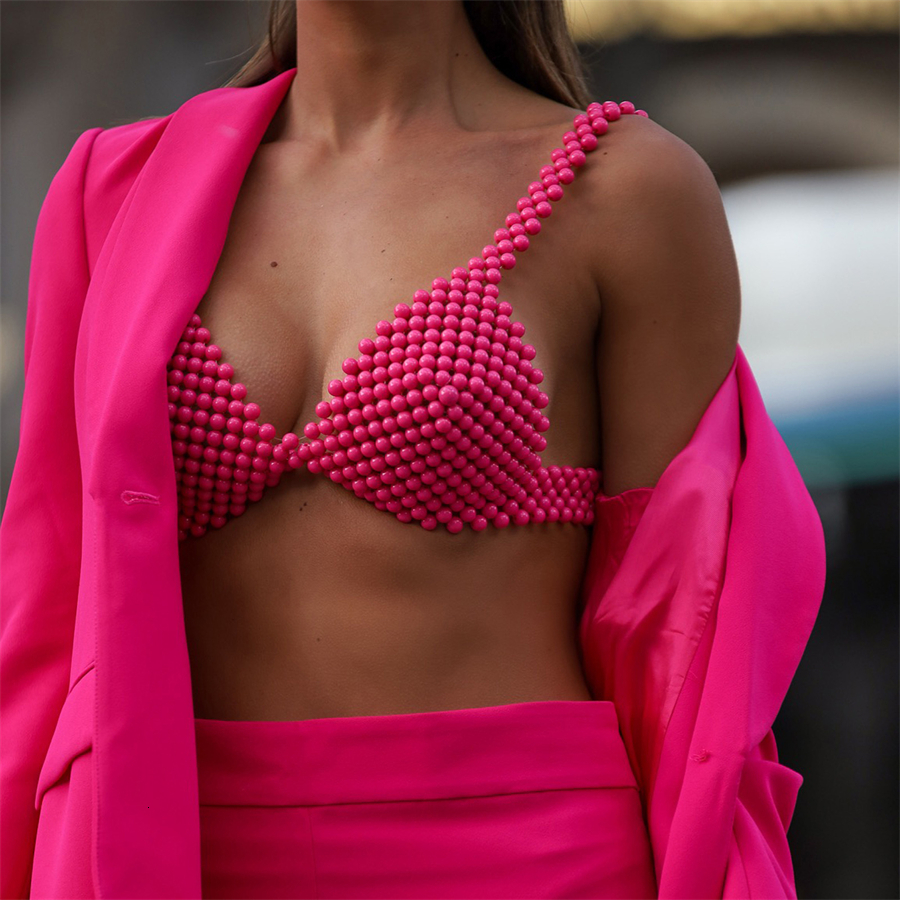 Camisoles Tanks Handmade Pearl Beaded Bra Top for Women Straps Elegant Crop Parties Streetwear Summer Beach Body Cover 230410, C rose
Camisoles Tanks Handmade Pearl Beaded Bra Top for Women Straps Elegant Crop Parties Streetwear Summer Beach Body Cover 230410, C rose