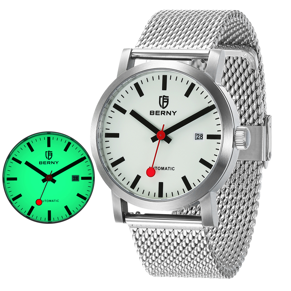 Wristwatches BERNY Automatic Watch Men Luminous Stainless Steel Self Wind Wristwatch MIYOTA 8215 Waterproof Mechanical Swiss Railway 230410, Am138ms-c
Wristwatches BERNY Automatic Watch Men Luminous Stainless Steel Self Wind Wristwatch MIYOTA 8215 Waterproof Mechanical Swiss Railway 230410, Am138ms-c
