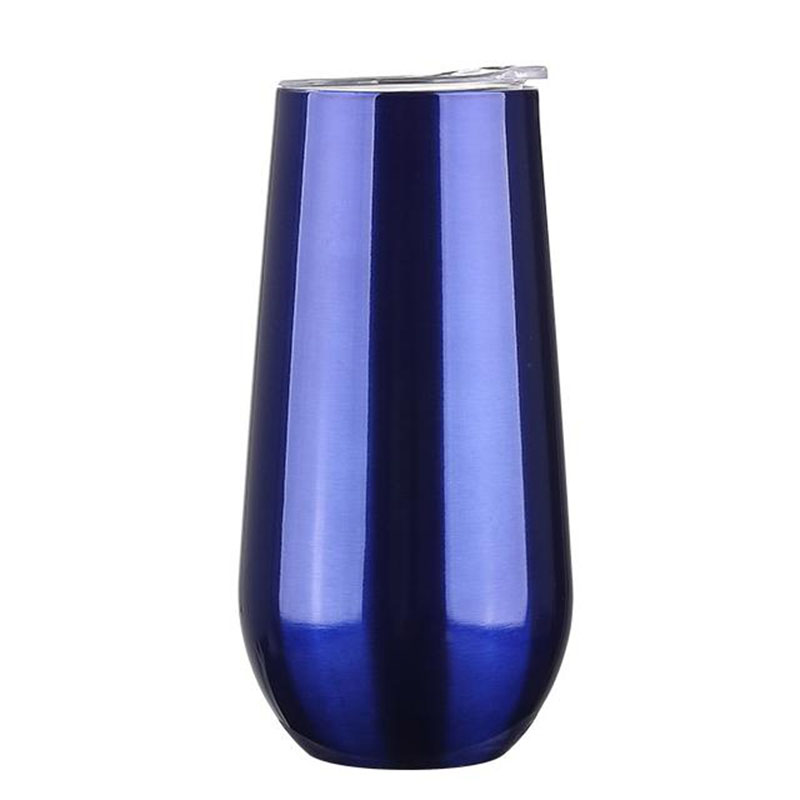 6oz egg cup Champagne wine glass Stemless Stainless Steel tumbler With Lid Mini Kids Unbreakable tumblers Vacuum Insulated Egg Cups XJY67
