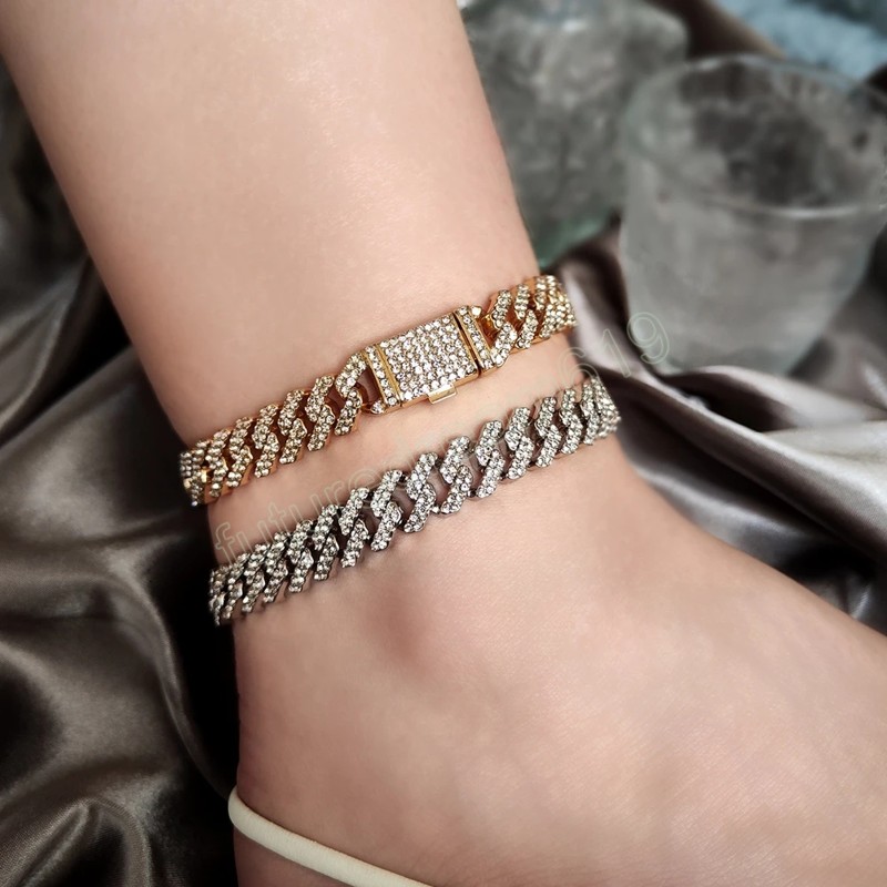 Hip hop Iced Out Bling Cuban Link Chain Anklets for Women Gold Silver Color Rhinestones Paved Chunky Ankle Bracelet Jewely
Hip hop Iced Out Bling Cuban Link Chain Anklets for Women Gold Silver Color Rhinestones Paved Chunky Ankle Bracelet Jewely