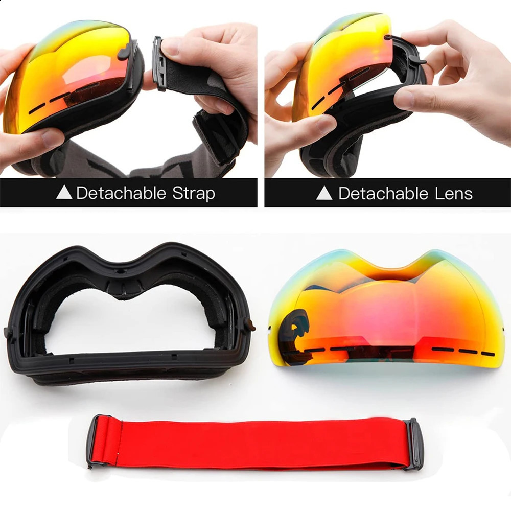 Ski Goggles Double Layers UV400 Anti fog Winter Outdoor Sport Eyewear Glasses Skiing Mask Snowboard Men Women Snow 231109