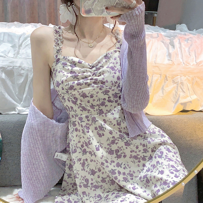 Casual Dresses Women Sweet Korean Style Girls Floral Spaghetti Straps Highwaist Summer Elasticity Mini Vestdios Female Japan Version 230410, Just dress
Casual Dresses Women Sweet Korean Style Girls Floral Spaghetti Straps Highwaist Summer Elasticity Mini Vestdios Female Japan Version 230410, Just dress