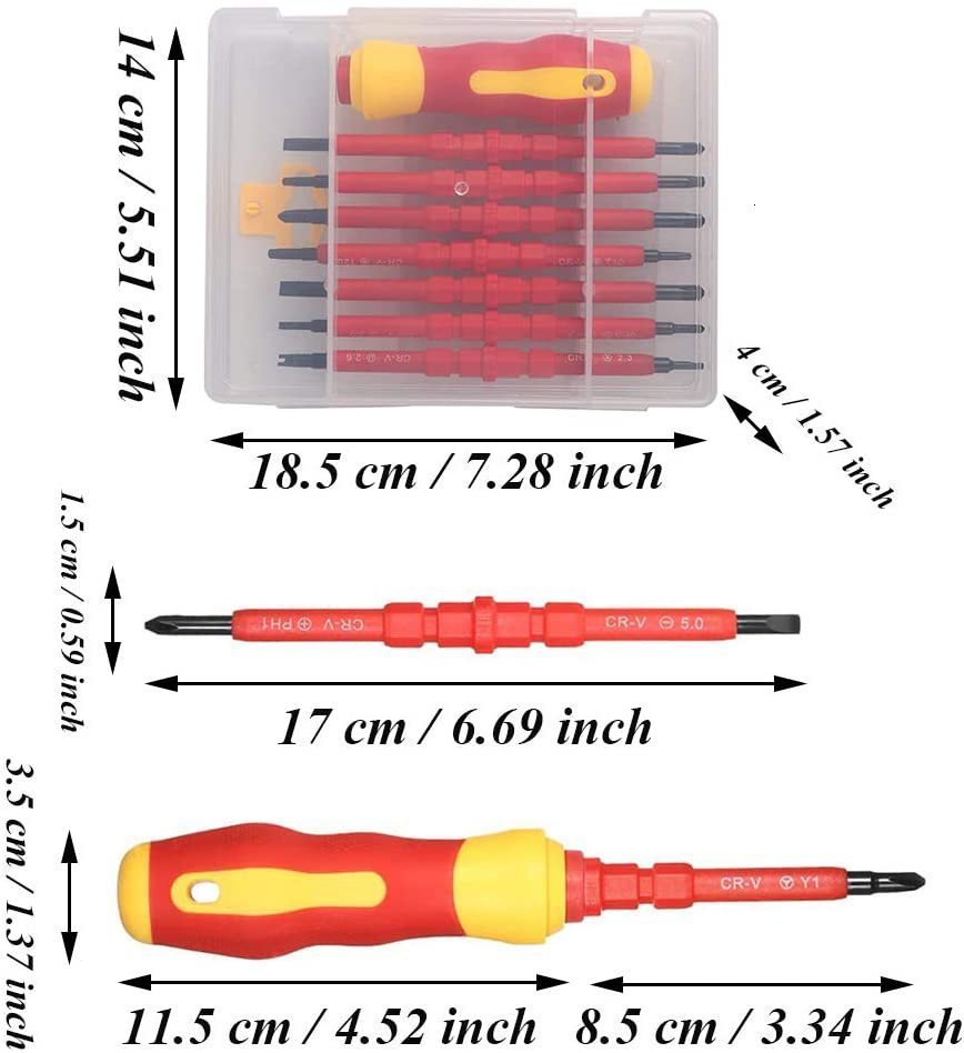 Screwdrivers 7-in-1 insulated screwdriver set electrical precision magnetic screwdriver bit kit electrical equipment maintenance tool manual tool 2304