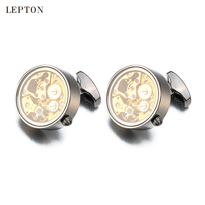 Cuff Links Non Functional Watch Movement links For Mens Wedding Gold Color Immovable Steampunk Gear Mechanism links 230410
Cuff Links Non Functional Watch Movement links For Mens Wedding Gold Color Immovable Steampunk Gear Mechanism links 230410