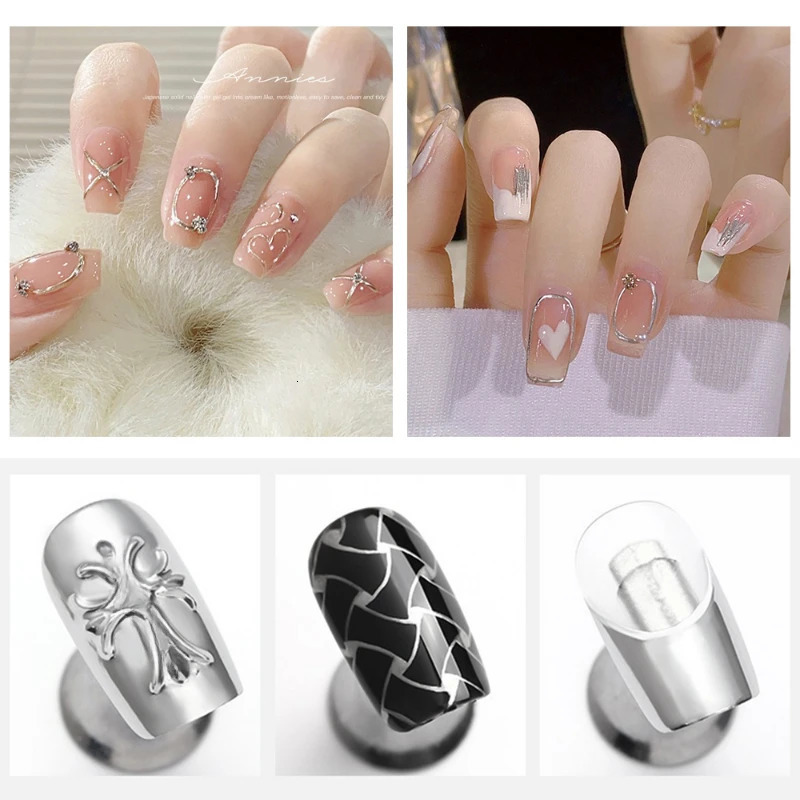 Nail Polish Mirror Metallic Nail Polish Gel Semi-permanent Varnishes Mirror Chrome Effect Silver Painting UV Gel Nail Art Decorations 8ML 231110