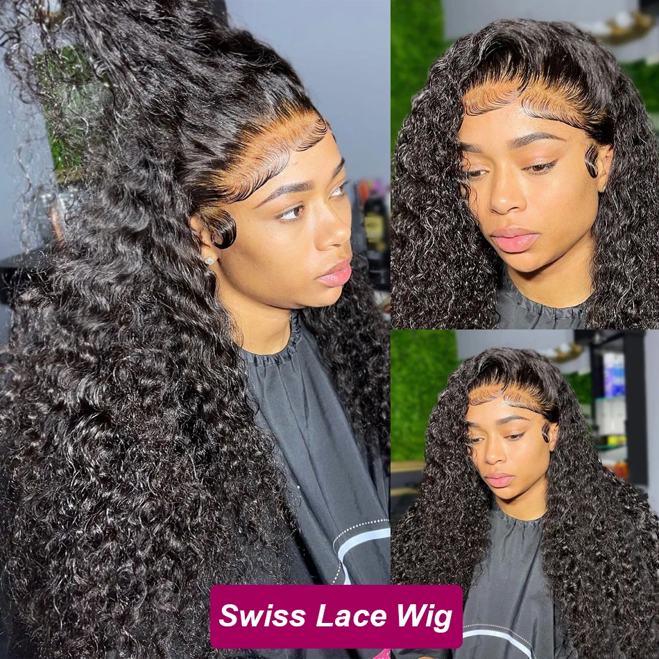 13x4 13X6 HD Water Wave Lace Front Wigs Brazilian Curly Human Hair Wigs for Women Deep Wave Wear And Go Glueless Wig Preplucked Precut