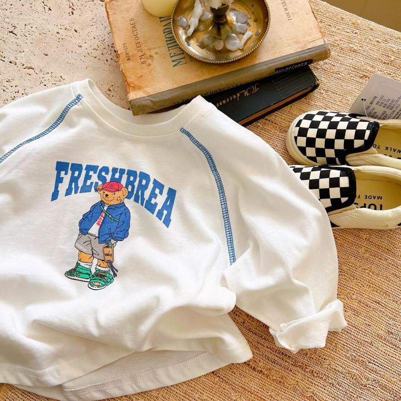 T-shirts Cotton Long-sleeved Printed T-shirt Boys And Girls Cute Cartoon Children's Solid Color Soft Casual Long-sleeved Tops 230410, Beige
T-shirts Cotton Long-sleeved Printed T-shirt Boys And Girls Cute Cartoon Children's Solid Color Soft Casual Long-sleeved Tops 230410, Beige