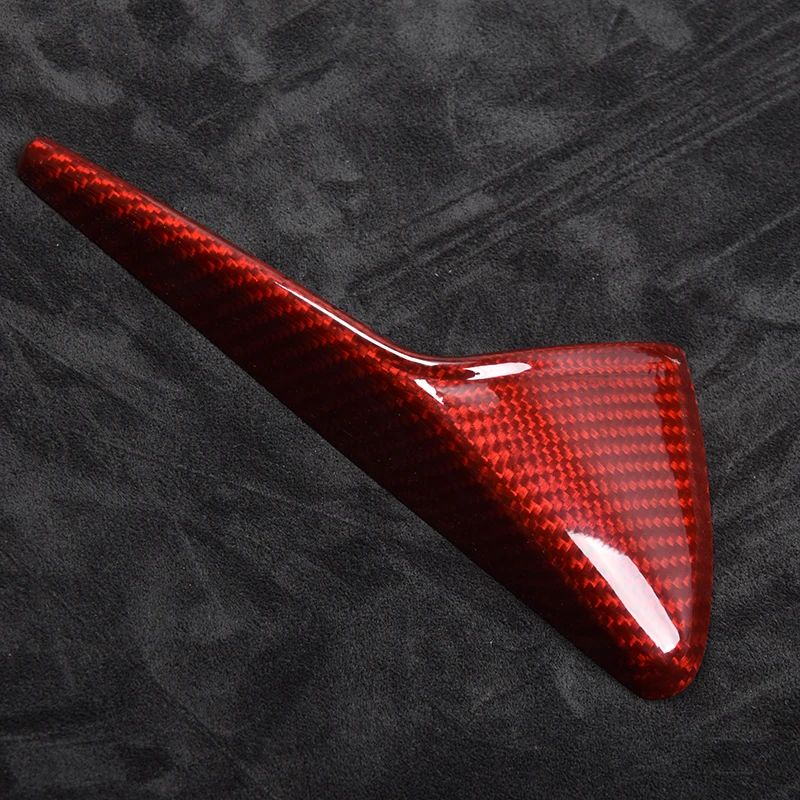 For Tesla Model 3 Real Carbon Fiber Accessories Model Y 2017-2023 Side Standard Leaf Board Stickers Side Camera Protection Cover