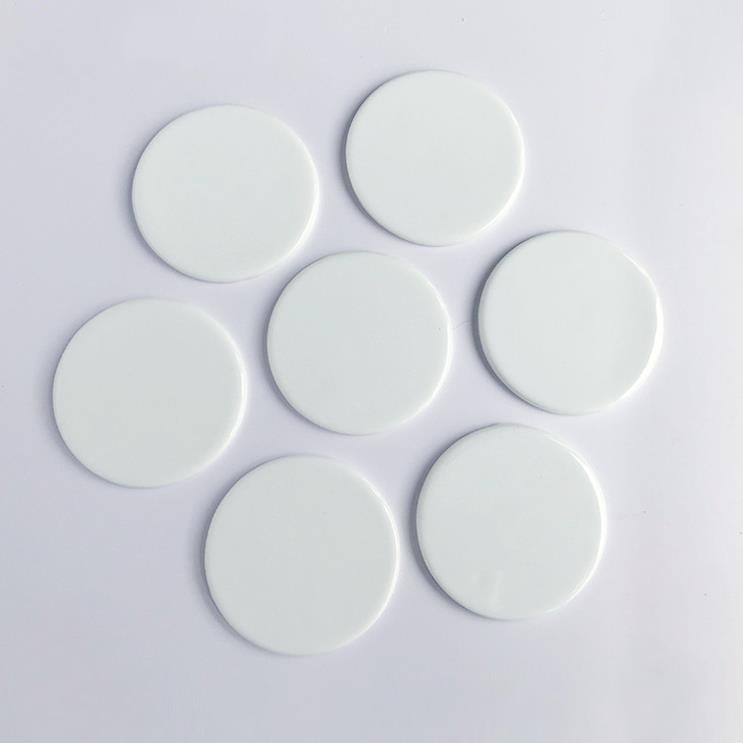 Sublimation Ceramics Fridge Magnets Round Square Shape Blank Heat Transfer Refrigerator Magnet Stickers SN6874